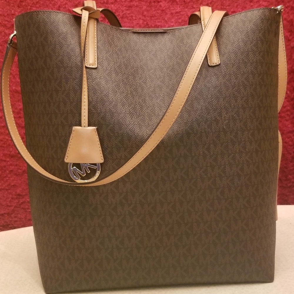 Michael Kors brown tote bag